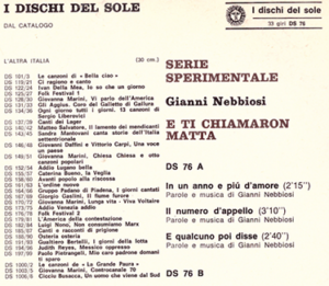 Nebbiosi album 1972